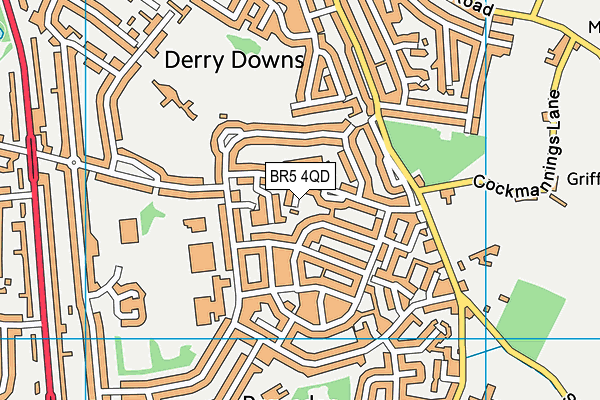 BR5 4QD map - OS VectorMap District (Ordnance Survey)