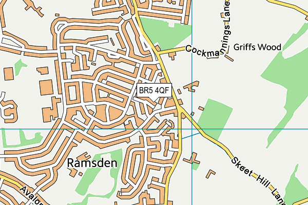 BR5 4QF map - OS VectorMap District (Ordnance Survey)