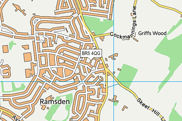 BR5 4QG map - OS VectorMap District (Ordnance Survey)