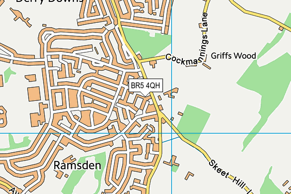 BR5 4QH map - OS VectorMap District (Ordnance Survey)