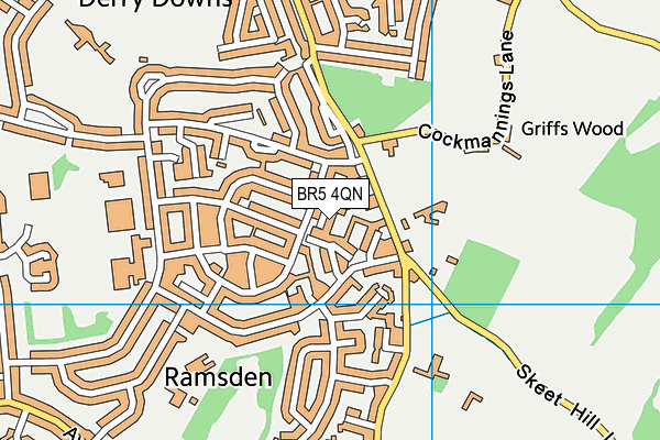 BR5 4QN map - OS VectorMap District (Ordnance Survey)