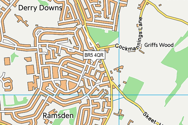 BR5 4QR map - OS VectorMap District (Ordnance Survey)