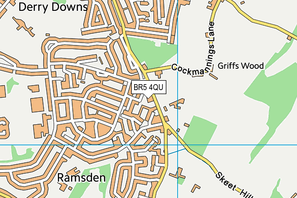 BR5 4QU map - OS VectorMap District (Ordnance Survey)