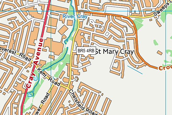 BR5 4RB map - OS VectorMap District (Ordnance Survey)