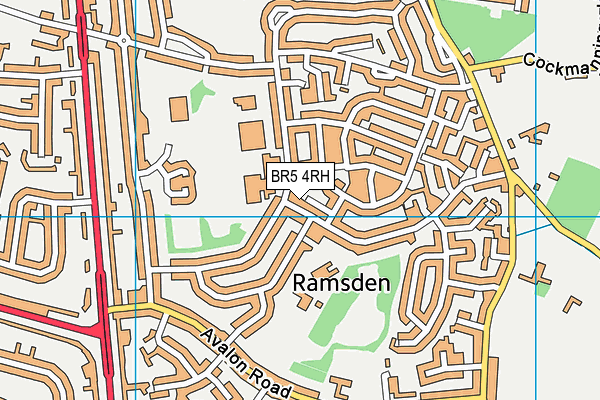BR5 4RH map - OS VectorMap District (Ordnance Survey)