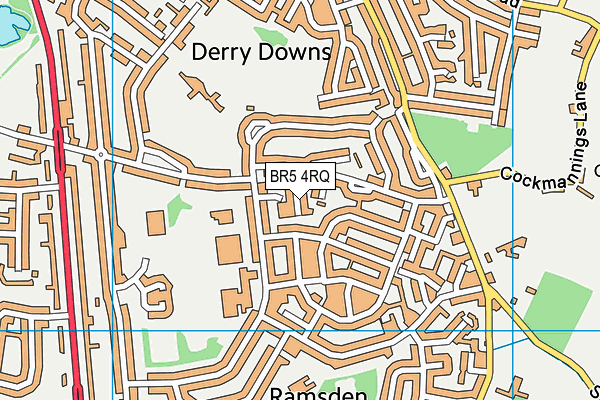 BR5 4RQ map - OS VectorMap District (Ordnance Survey)