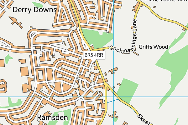 BR5 4RR map - OS VectorMap District (Ordnance Survey)