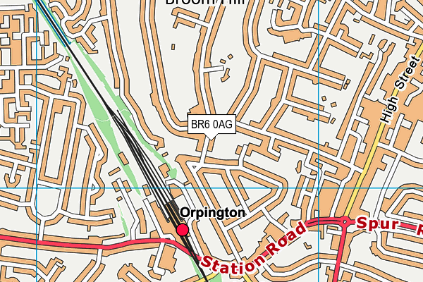 BR6 0AG map - OS VectorMap District (Ordnance Survey)