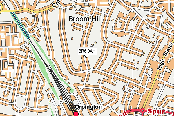 BR6 0AH map - OS VectorMap District (Ordnance Survey)