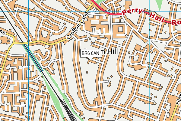 BR6 0AN map - OS VectorMap District (Ordnance Survey)