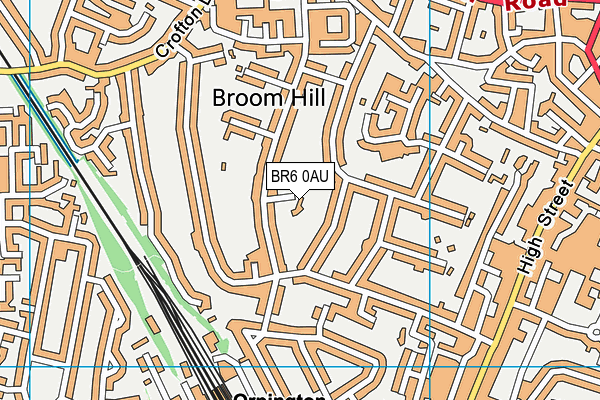 BR6 0AU map - OS VectorMap District (Ordnance Survey)
