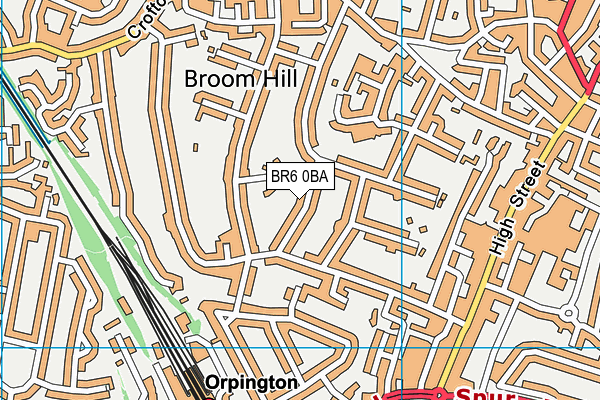 BR6 0BA map - OS VectorMap District (Ordnance Survey)