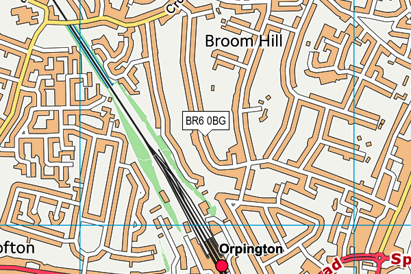 BR6 0BG map - OS VectorMap District (Ordnance Survey)