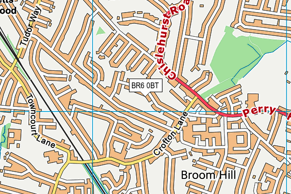 BR6 0BT map - OS VectorMap District (Ordnance Survey)