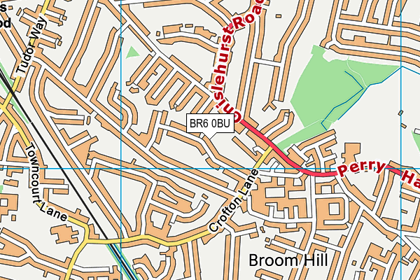 BR6 0BU map - OS VectorMap District (Ordnance Survey)