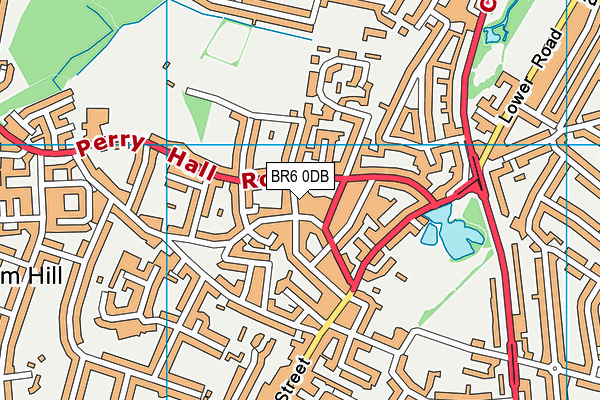 BR6 0DB map - OS VectorMap District (Ordnance Survey)