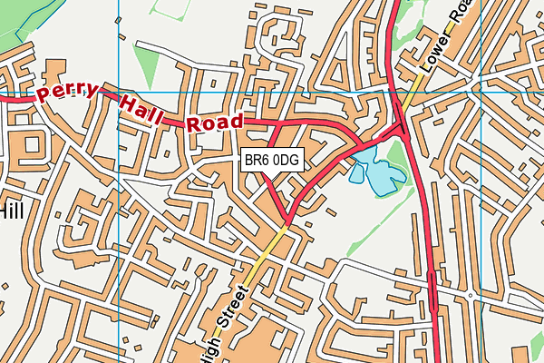 BR6 0DG map - OS VectorMap District (Ordnance Survey)