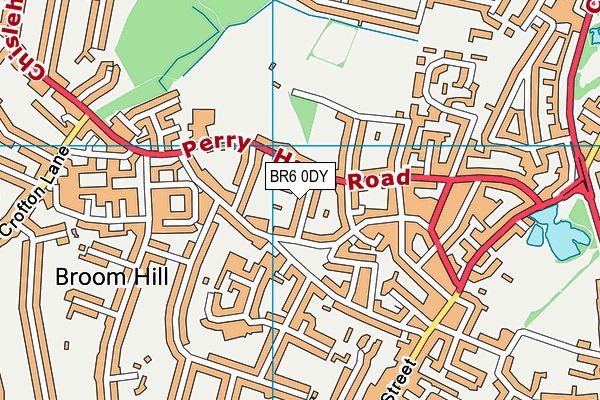 BR6 0DY map - OS VectorMap District (Ordnance Survey)