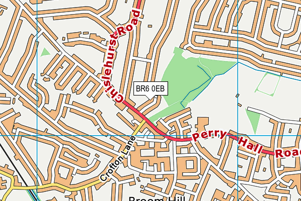 BR6 0EB map - OS VectorMap District (Ordnance Survey)