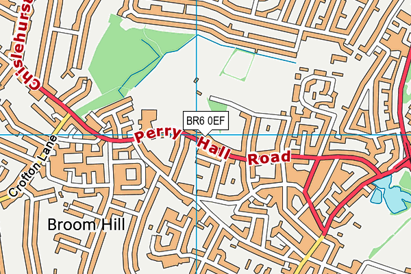 Perry Hall Primary School map (BR6 0EF) - OS VectorMap District (Ordnance Survey)