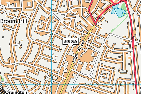 BR6 0EG map - OS VectorMap District (Ordnance Survey)