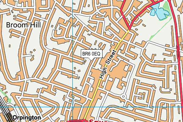 BR6 0EQ map - OS VectorMap District (Ordnance Survey)