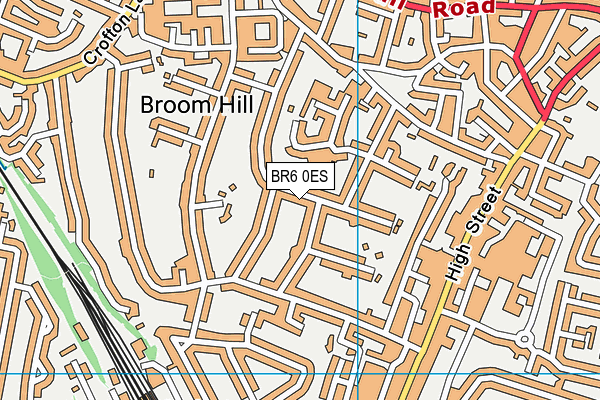BR6 0ES map - OS VectorMap District (Ordnance Survey)