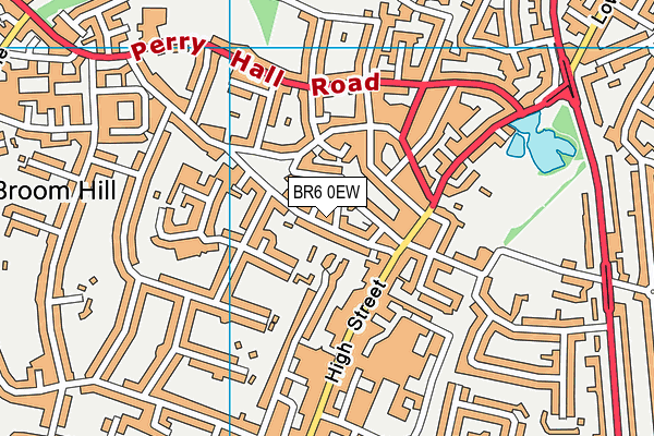 BR6 0EW map - OS VectorMap District (Ordnance Survey)