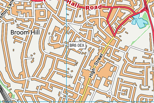 BR6 0EX map - OS VectorMap District (Ordnance Survey)