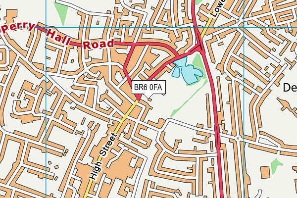 BR6 0FA map - OS VectorMap District (Ordnance Survey)
