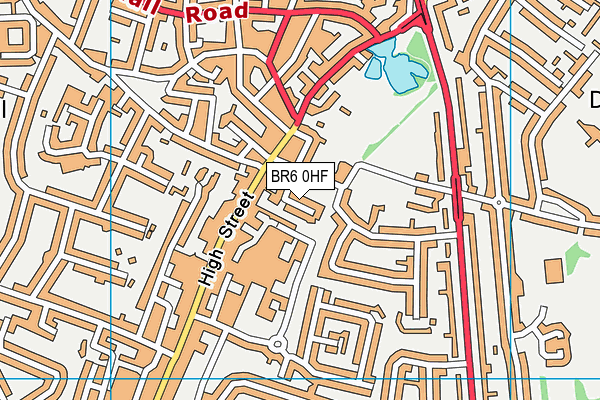 BR6 0HF map - OS VectorMap District (Ordnance Survey)