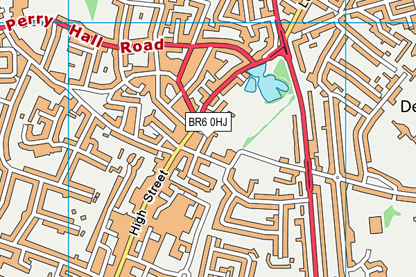 BR6 0HJ map - OS VectorMap District (Ordnance Survey)
