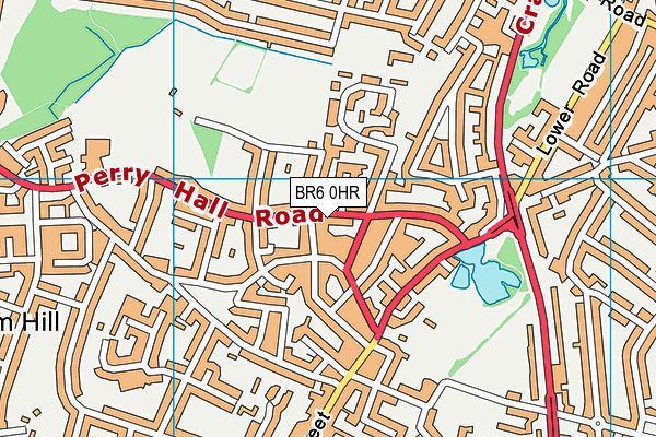 BR6 0HR map - OS VectorMap District (Ordnance Survey)