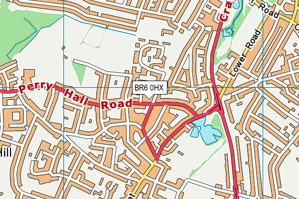 BR6 0HX map - OS VectorMap District (Ordnance Survey)