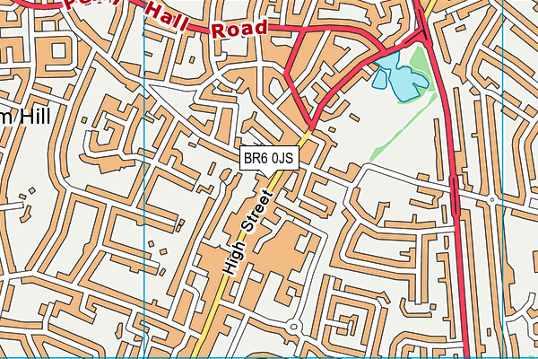 BR6 0JS map - OS VectorMap District (Ordnance Survey)