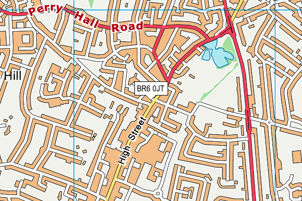 BR6 0JT map - OS VectorMap District (Ordnance Survey)