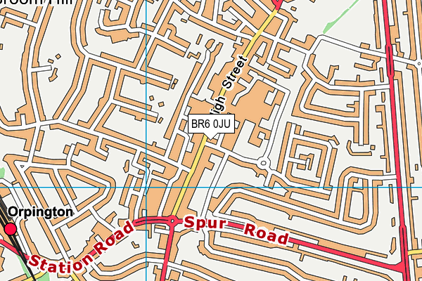 BR6 0JU map - OS VectorMap District (Ordnance Survey)