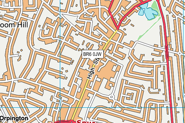BR6 0JW map - OS VectorMap District (Ordnance Survey)