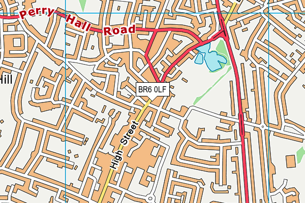 BR6 0LF map - OS VectorMap District (Ordnance Survey)