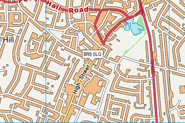 BR6 0LG map - OS VectorMap District (Ordnance Survey)