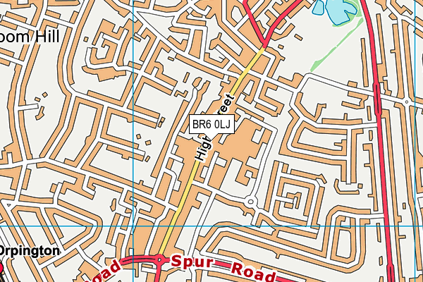 BR6 0LJ map - OS VectorMap District (Ordnance Survey)