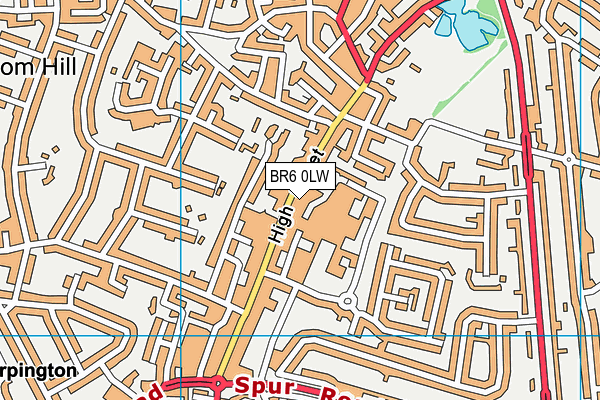 BR6 0LW map - OS VectorMap District (Ordnance Survey)