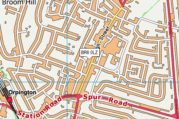 BR6 0LZ map - OS VectorMap District (Ordnance Survey)