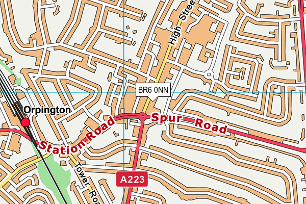 Anytime Fitness (Orpington) map (BR6 0NN) - OS VectorMap District (Ordnance Survey)