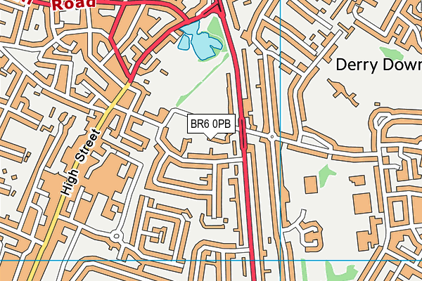 BR6 0PB map - OS VectorMap District (Ordnance Survey)