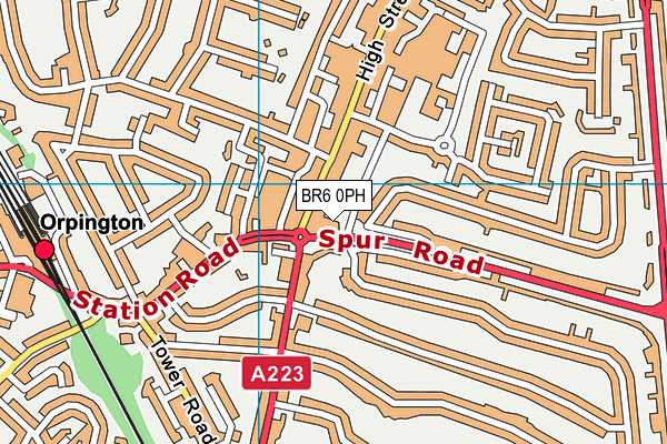 BR6 0PH map - OS VectorMap District (Ordnance Survey)