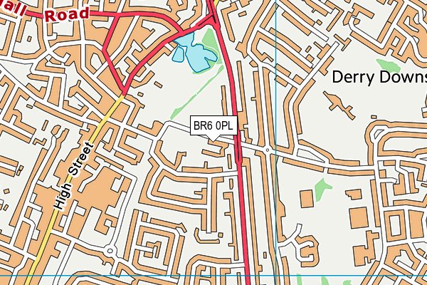 BR6 0PL map - OS VectorMap District (Ordnance Survey)