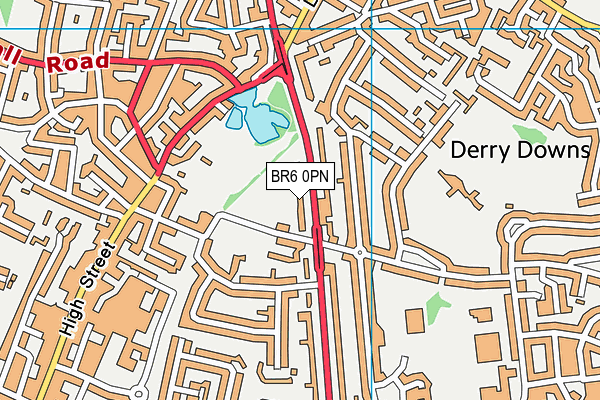BR6 0PN map - OS VectorMap District (Ordnance Survey)