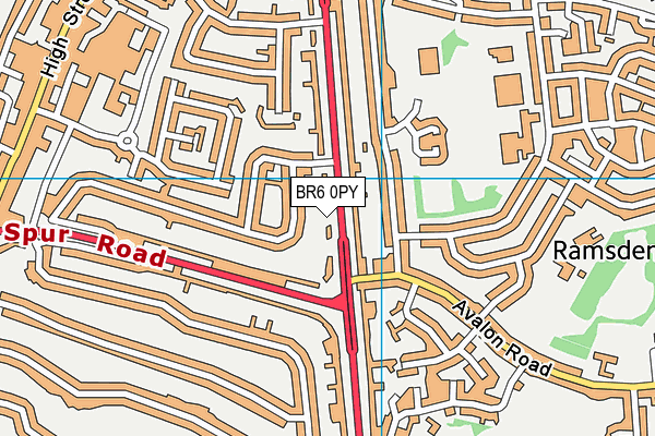 BR6 0PY map - OS VectorMap District (Ordnance Survey)