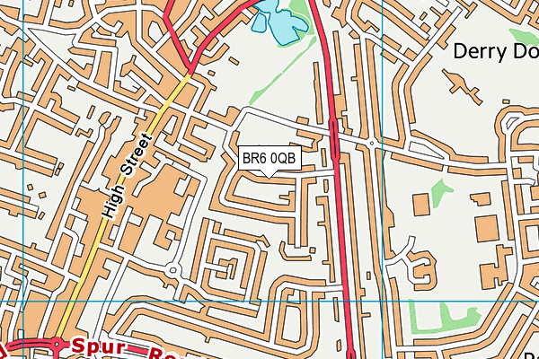 BR6 0QB map - OS VectorMap District (Ordnance Survey)